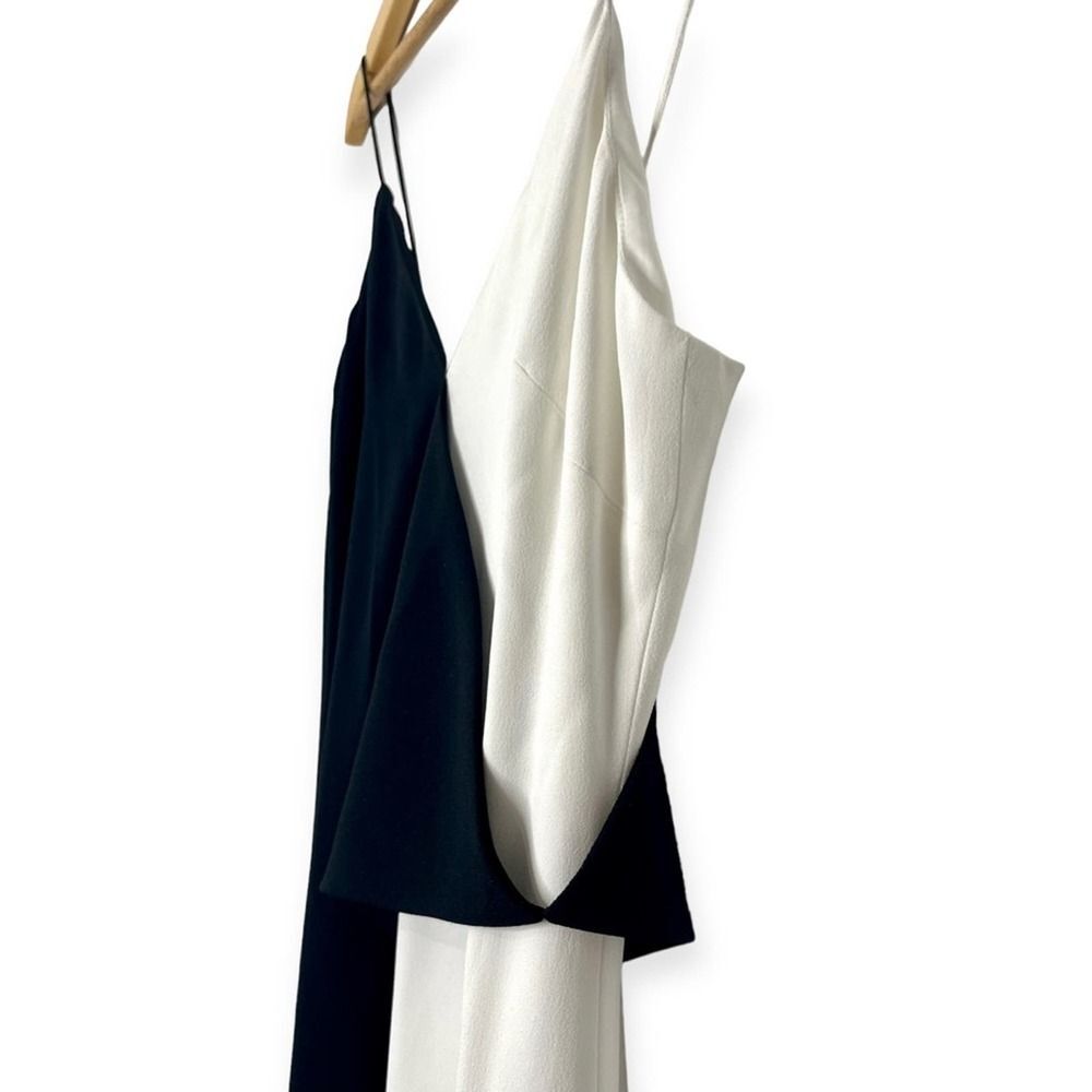 Cushnie Et Ochs Colorblock Jumpsuit Wide Leg Sleeveless White/Black Size 4 - Picture 8 of 14